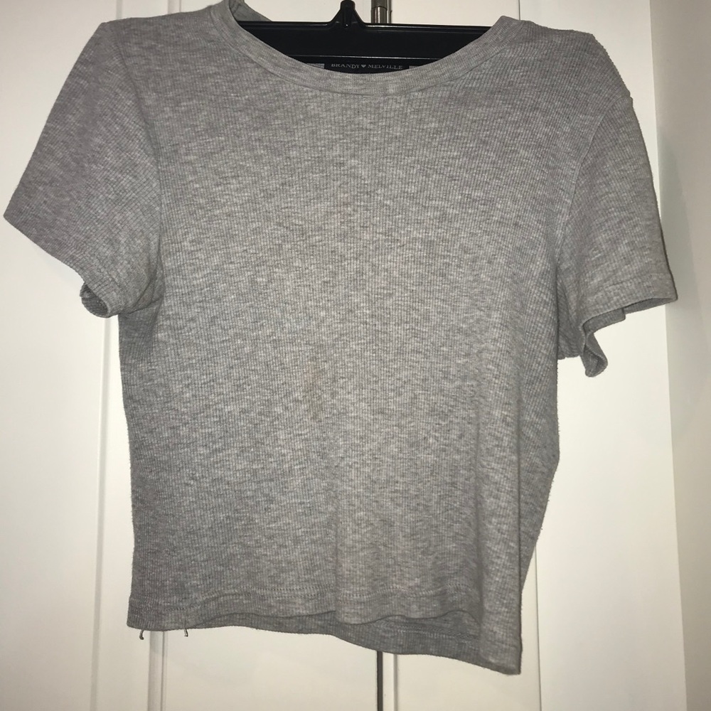 Cropped gray tee - Picture 3 of 3